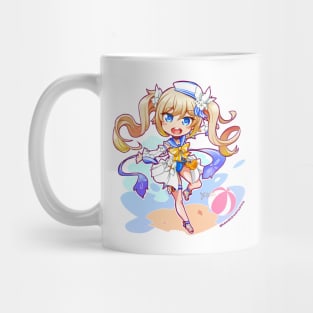 Anime Genshin impact Barbara chibi fanart in summer clothing Mug